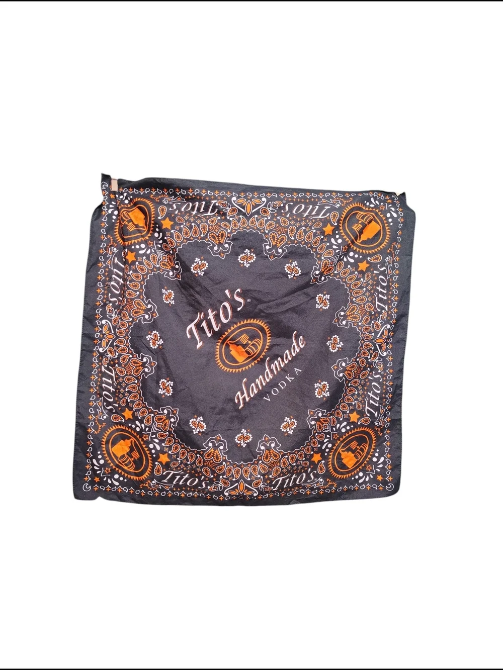 Tito's Handmade Vodka Logo Bandana - Black & Orange